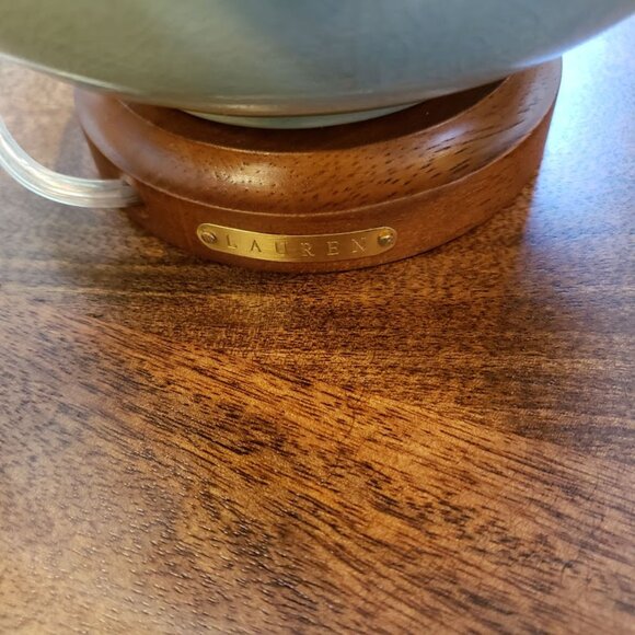 NWT Rare Aqua Color Ralph Lauren Petite Double Gourd Pair of Lamps - Picture 8 of 16